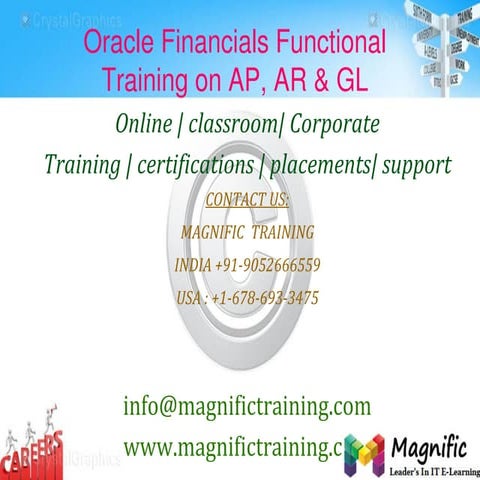 Oracle financials functional training on ap, ar & gl