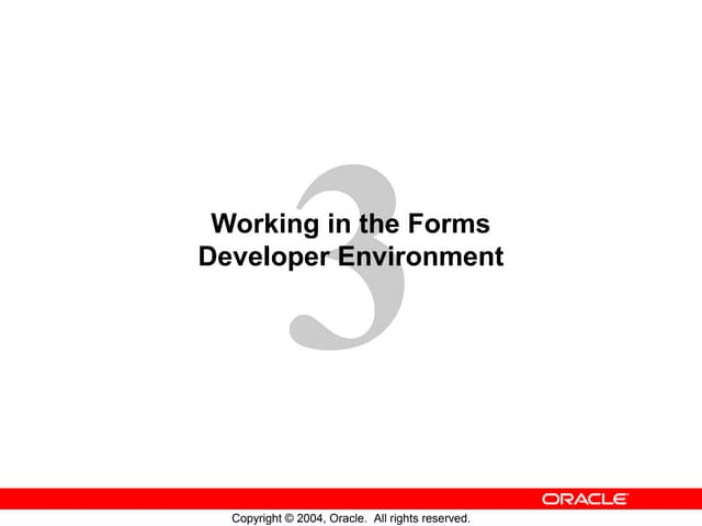 Oracle forms  les03
