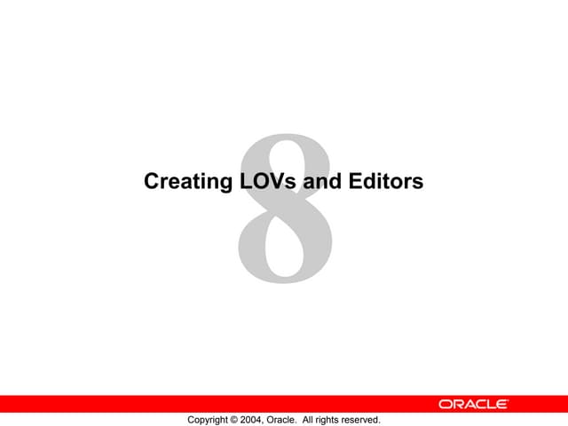Oracle forms  les08