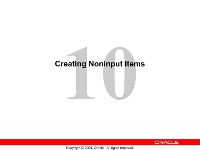 Oracle forms  les10