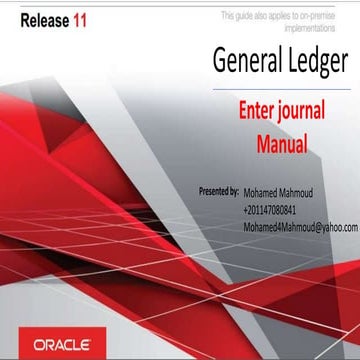 Oracle fusion general ledger-enter journal-manual