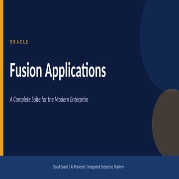 Oracle Fusion Applications: Comprehensive Cloud ERP, HCM, SCM & CX ...