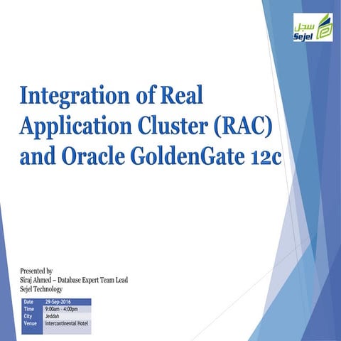Oracle goldengate and RAC12c