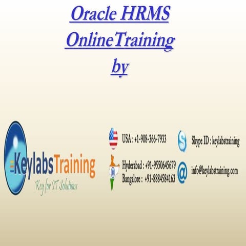 Oracle hrms online training