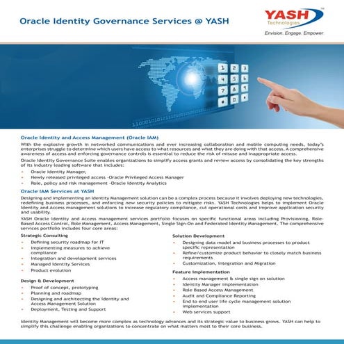 Oracle identity governance services at yash | PDF