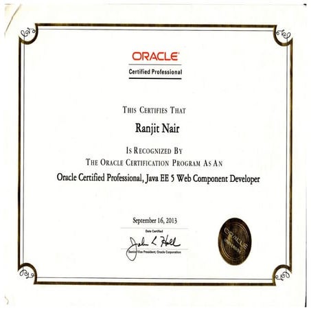 Oracle Certified Java EE 5 Web Component Developer | PPT