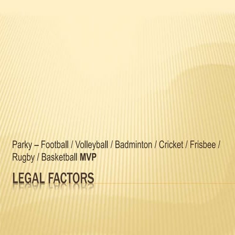 Oracle Legal factors