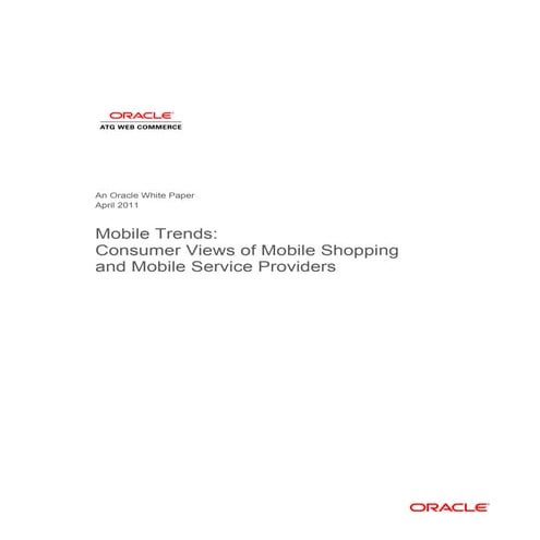 Oracle Mobile Trends - Avril 2011