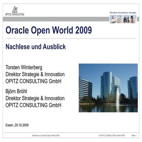 Oracle Open World 2009 Review V1.6