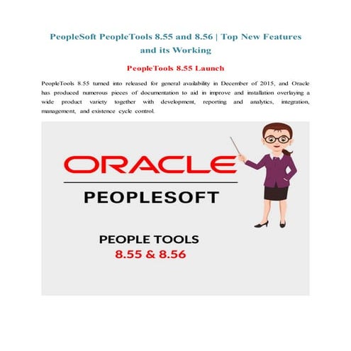 ORACLE PEOPLE TOOLS 8.55 & 8.56 | IQ ONLINE