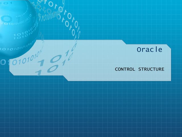 Oracle pl/sql control statments