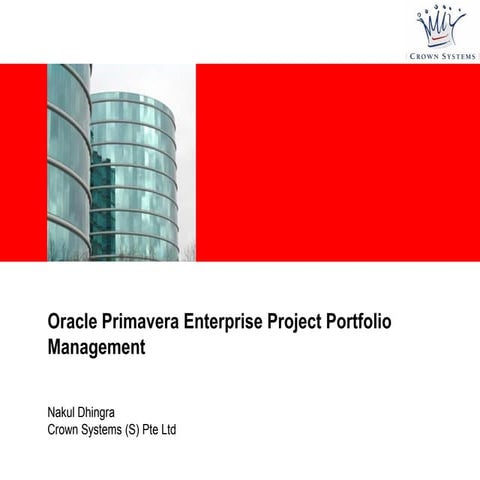Oracle primavera eppm presentation