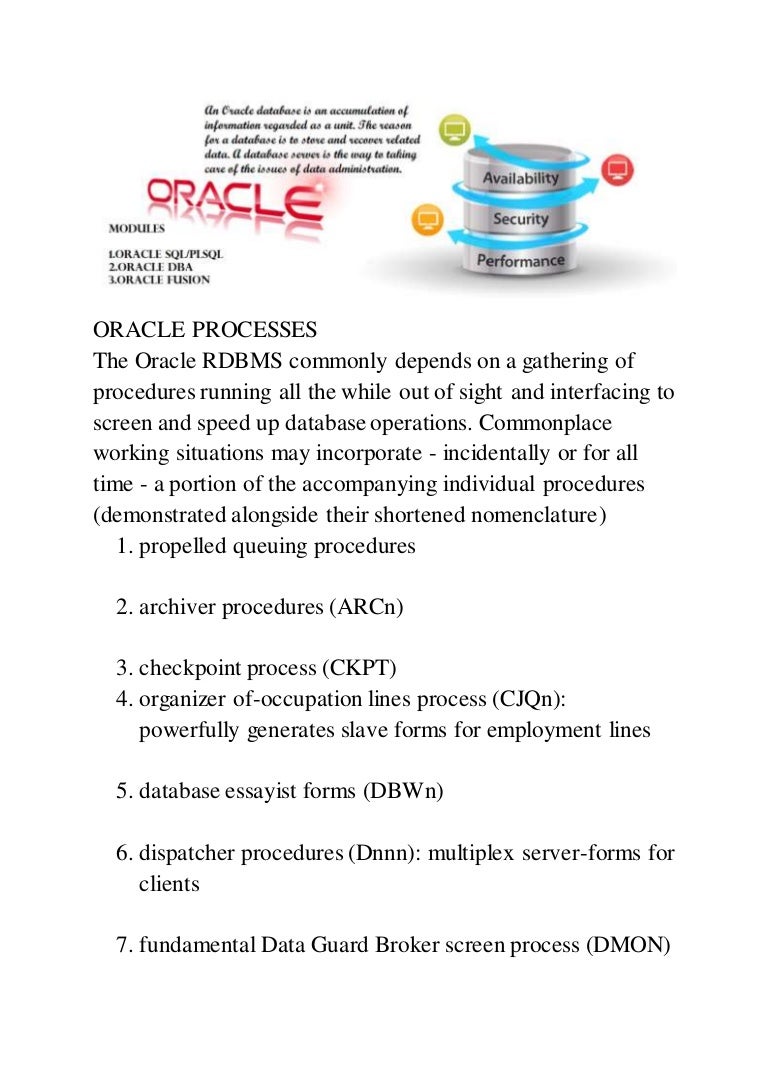 Instance recovery in oracle image