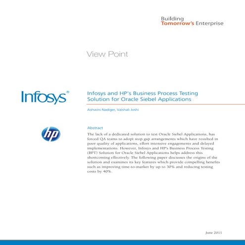 Oracle siebel testing solutions