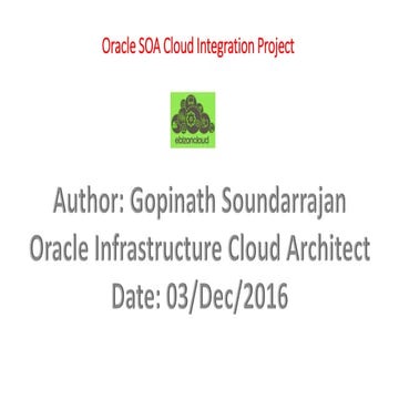 Oracle soa cloud project