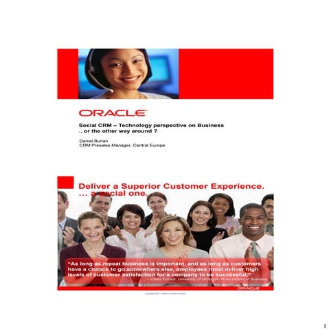 Oracle social crm technology