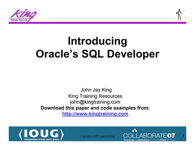 Oracle sql developer_slides