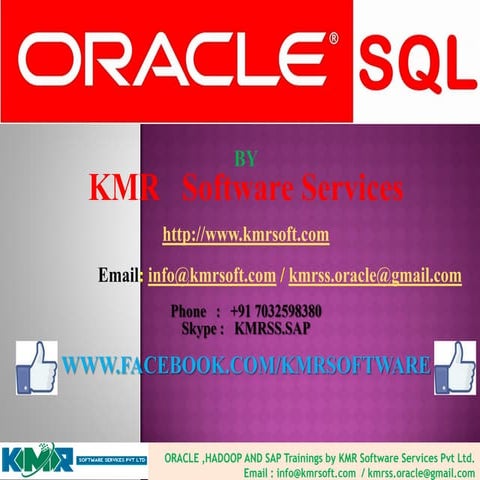 ORACLE BY KMR SOFTWARE SERVICES