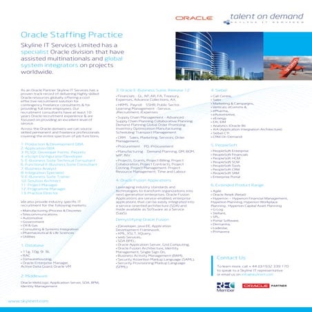 Oracle Staffing Practice