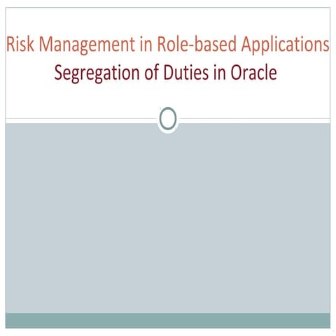 Introducing Oracle Advanced Financial Controls Cloud Service | PDF