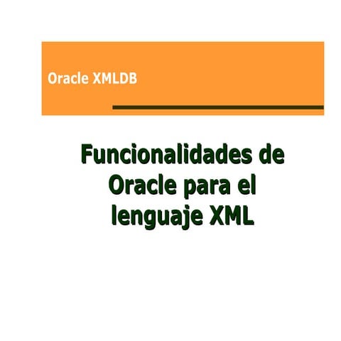 Oracle xmldb