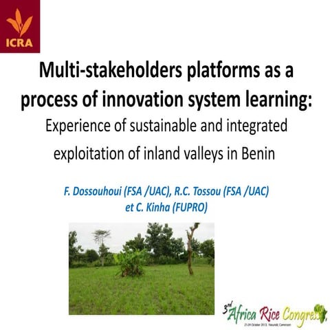 Th5_Multi-stakeholders platforms as a process of innovation system learning