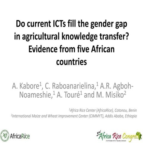 Th5_Do current ICTs fill the gender gap in agricultural knowledge transfer? E...