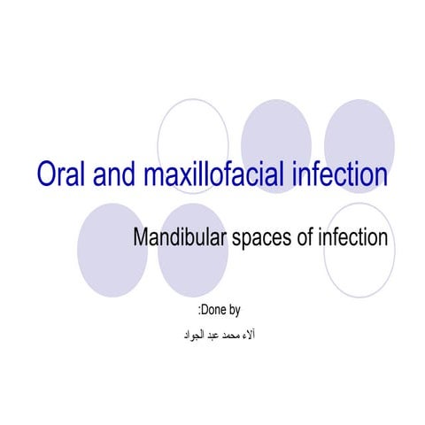 Oral and maxillofacial spaces of infection