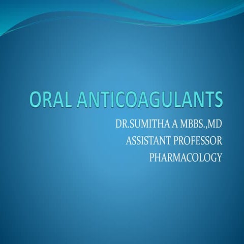 Oral anticoagulants