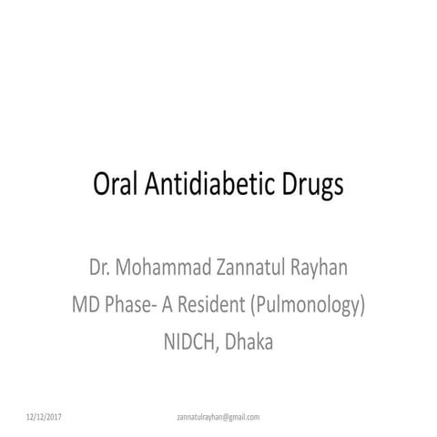 Oral Antidiabetic Drugs