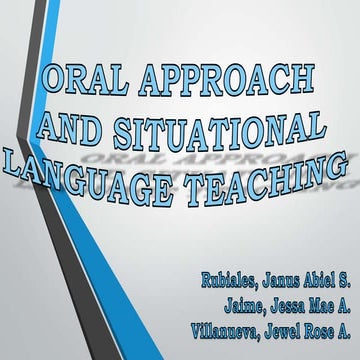Oral approach new