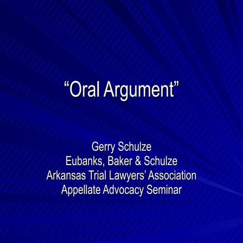 Oral Argument
