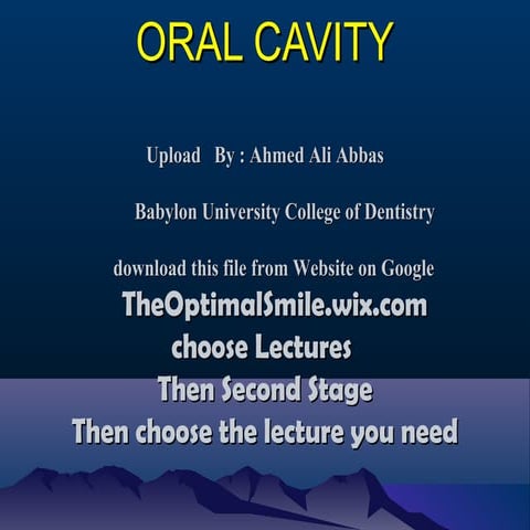 Anatomy of  Oral cavity and tongue