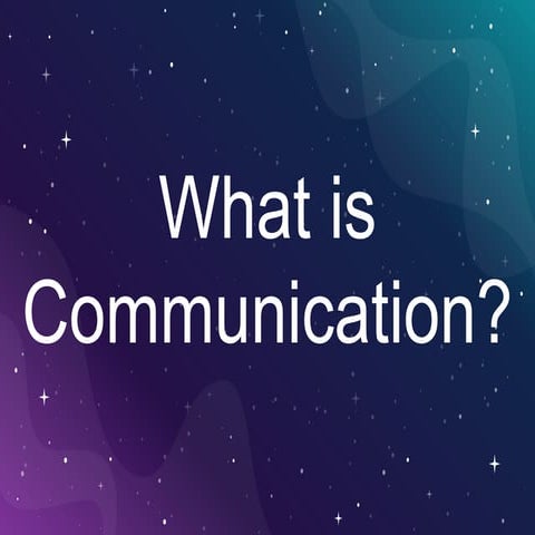 Oral communication
