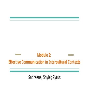 Oral Communication Intercultural Communication | PPTX