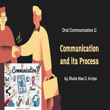 Lesson 1: Oral Comunication and Its Process | PDF