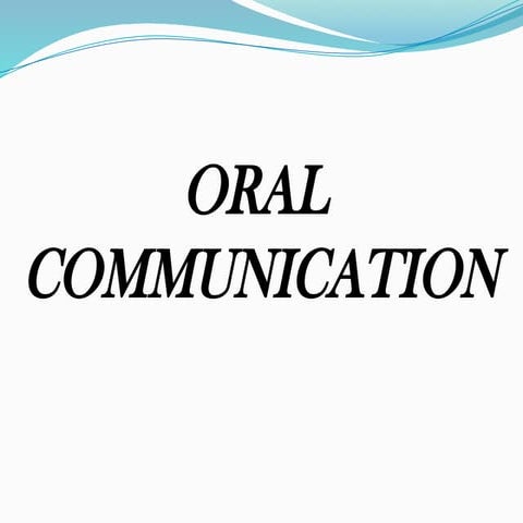 samples of oral communication activities