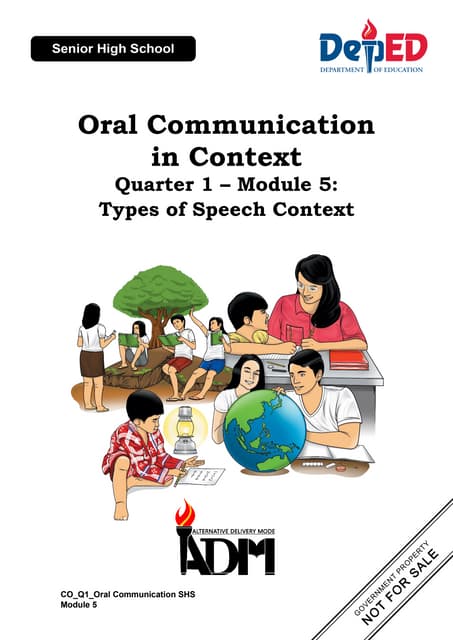 Oral Communication Activities For Grade 11 Pdf