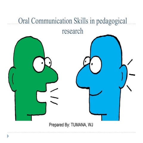 Oral communication skills in pedagogical research