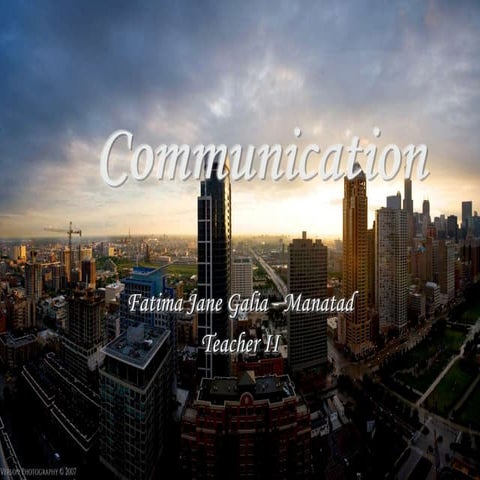Communication (Oral Communication Grade 11)