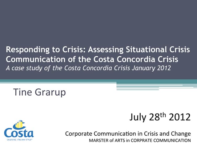 Responding to Crisis: Assessing Sit...