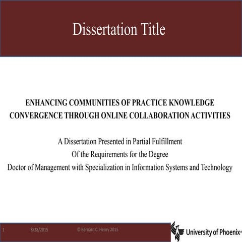 Oral defense   b. henry