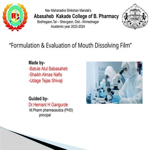 oral dissolving film by Atul batule.pptx