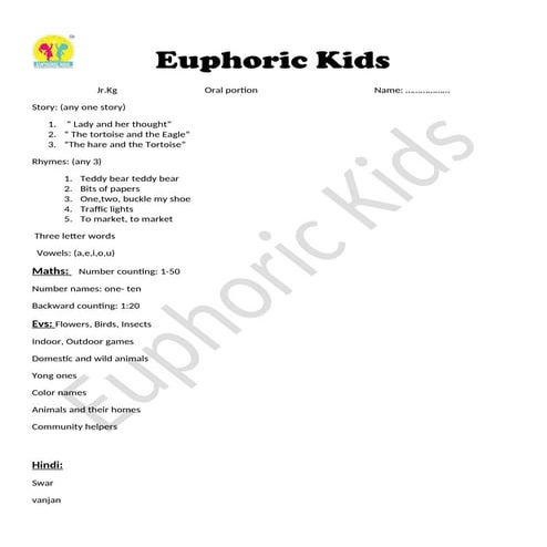 exam paper for preschool kids Oral exam portion.docx