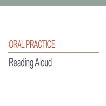 Oral flipped learning