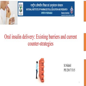 Oral insulin delivery