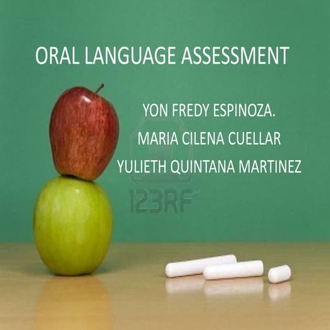 Oral language assessment