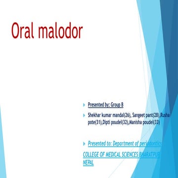 Oral HALITOSIS
