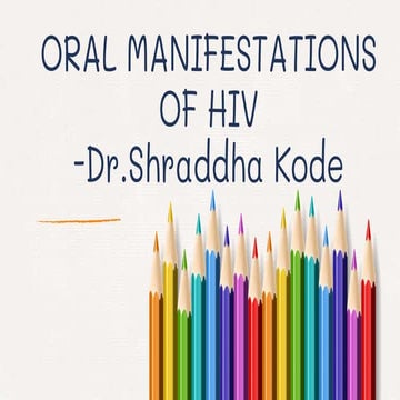 Oral Manifestations of HIV