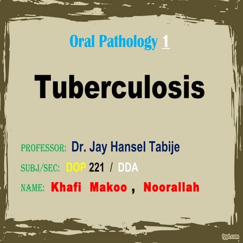 Oral manifestation of syphilis | PPTX